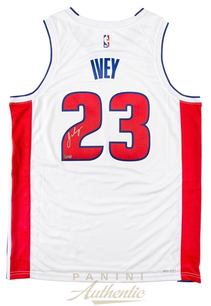 Jaden Ivey Signed Detroit Pistons White Nike Swingman Jersey (Panini)