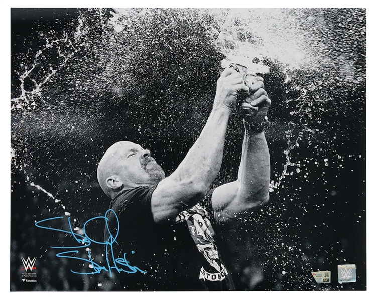 "Stone Cold" Steve Austin Signed "Beer Smash" 16" x 20" WWE Photo (Fanatics)