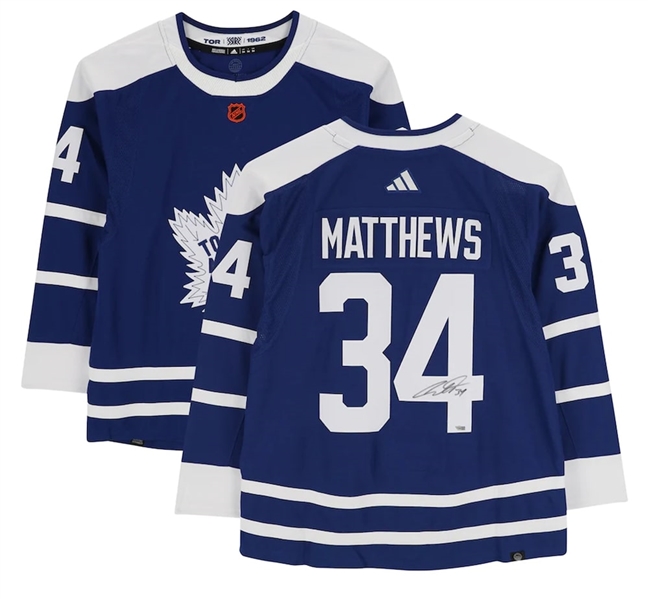 Auston Matthews Signed Authentic 2023 Reverse Retro Jersey (Fanatics)