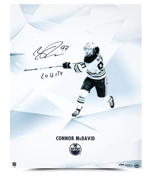 Connor McDavid Signed Ltd. Ed. Clarity "LOILITY" 16" x 20" Photograph (UDA)