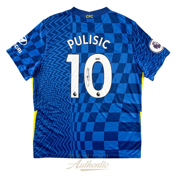 Christian Pulisic Signed 2021-22 Chelsea FC #10 Home Jersey (Panini)