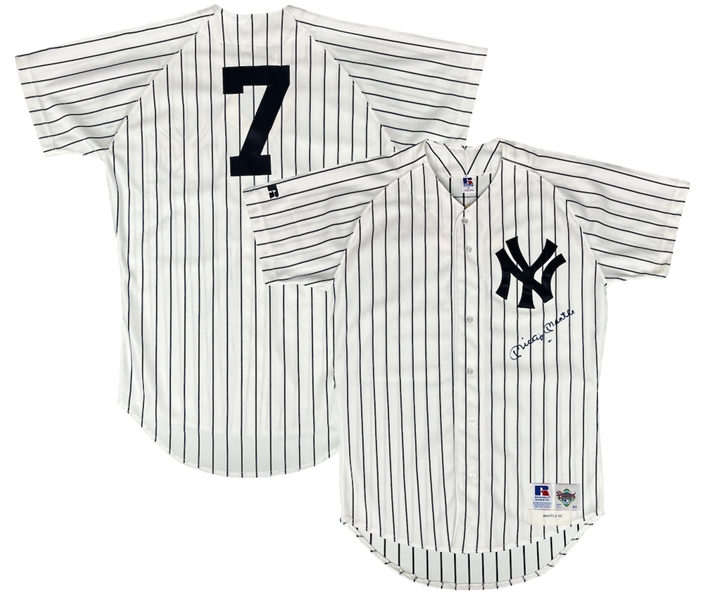 Mickey Mantle Signed NY Yankees Diamond Collection Jersey (PSA & JSA LOA)