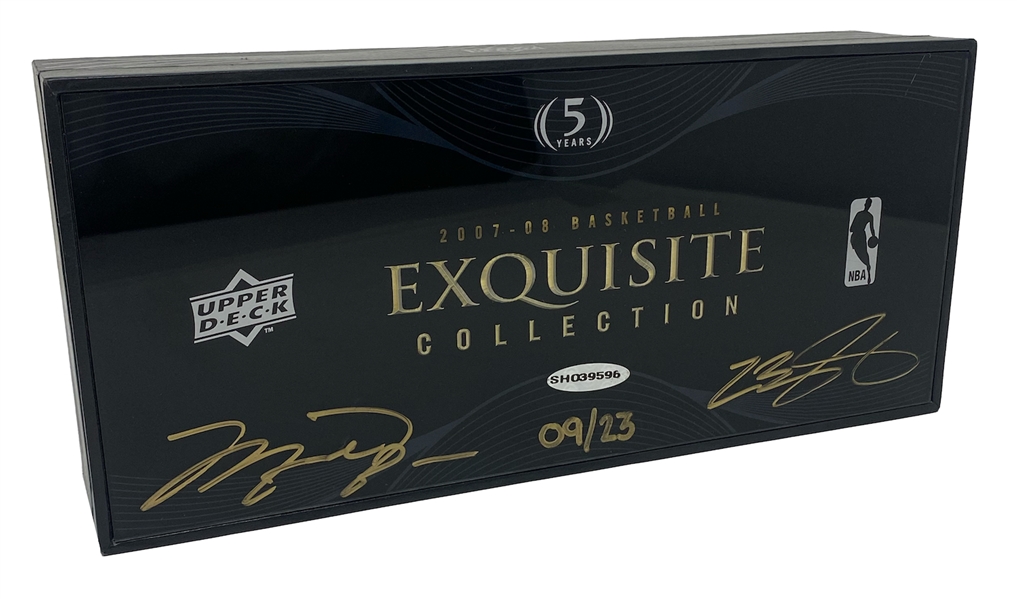 RARE Michael Jordan & LeBron James Signed Ltd. Ed. 2007-08 NBA Exquisite Box (UDA)