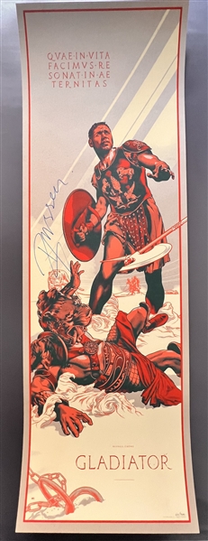 Gladiator: Russell Crowe Signed Ltd. Ed. 12" x 26" Mondo Lithograph (SWAU LOA)(K9 COA) 