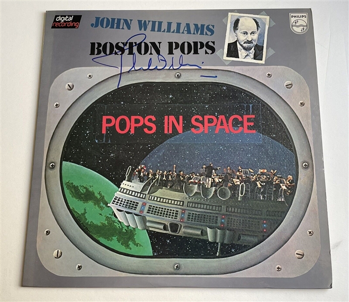 John Williams Signed "Boston Pops" Record Album Cover (SWAU LOA)