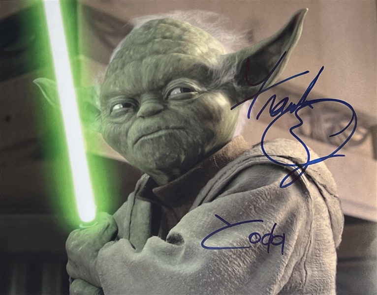 Star Wars: Frank Oz Signed 11" x 14" Photograph as Master Yoda (SWAU LOA)