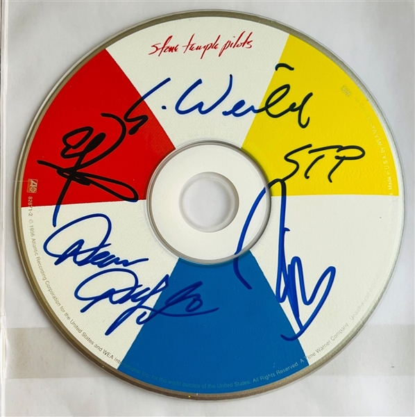 Stone Temple Pilot Signed "Tiny Music" CD Disc (4 Sigs)(Third Party Guaranteed)