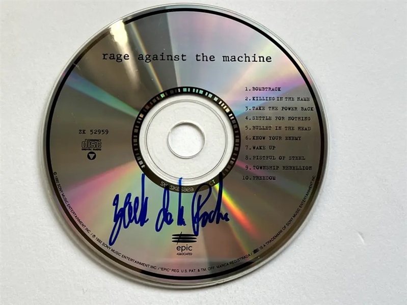 RARE Zack De La Rocha Signed Rage Against The Machine Debut CD w/ Early Autograph (Third Party Guaranteed)