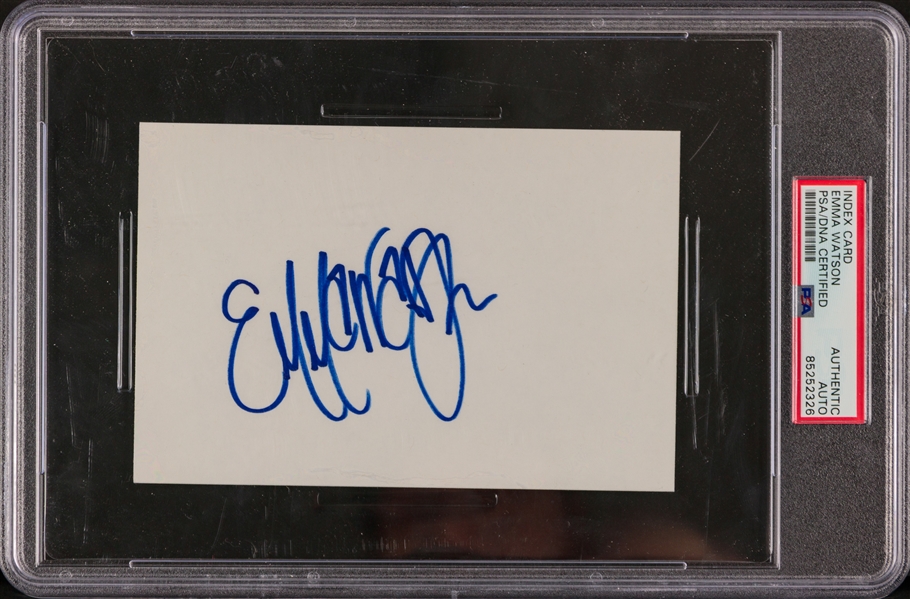 Emma Watson Signed 4" x 6" Index Card (PSA/DNA Encapsulated)