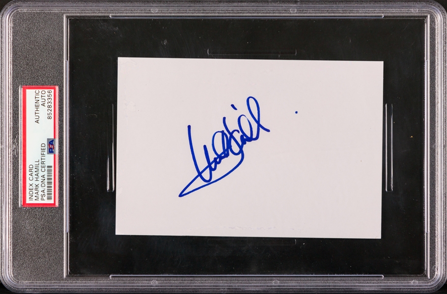 Mark Hamill Signed 4" x 6" Index Card (PSA/DNA Encapsulated)