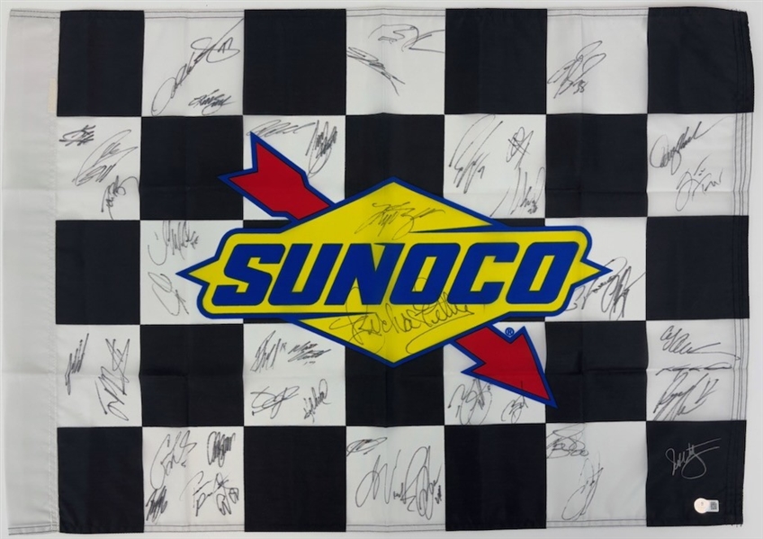 Nascar Racing Greats Flag (44/Sigs) (Beckett/BAS)