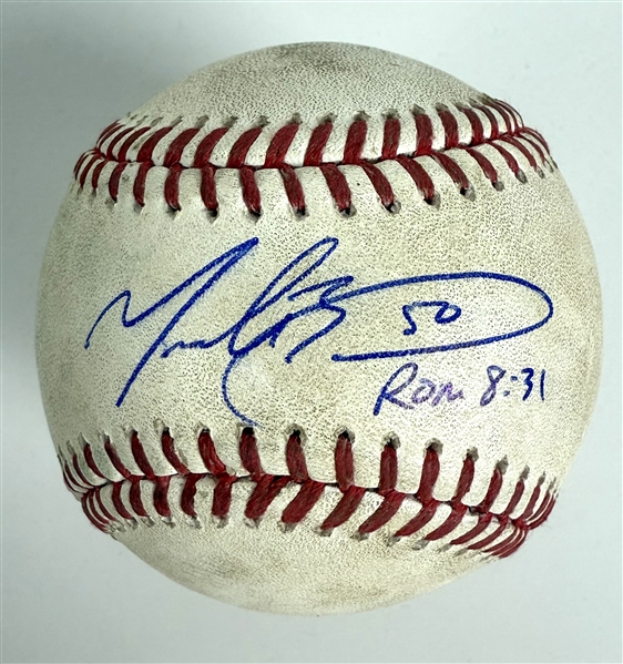 Mookie Betts Signed & Game Used OML Baseball from 8-24-2024 Game vs. Rays (PSA & MLB Holo)