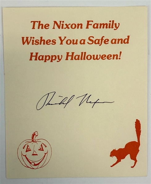 Richard Nixon Signed Card (Beckett/BAS)