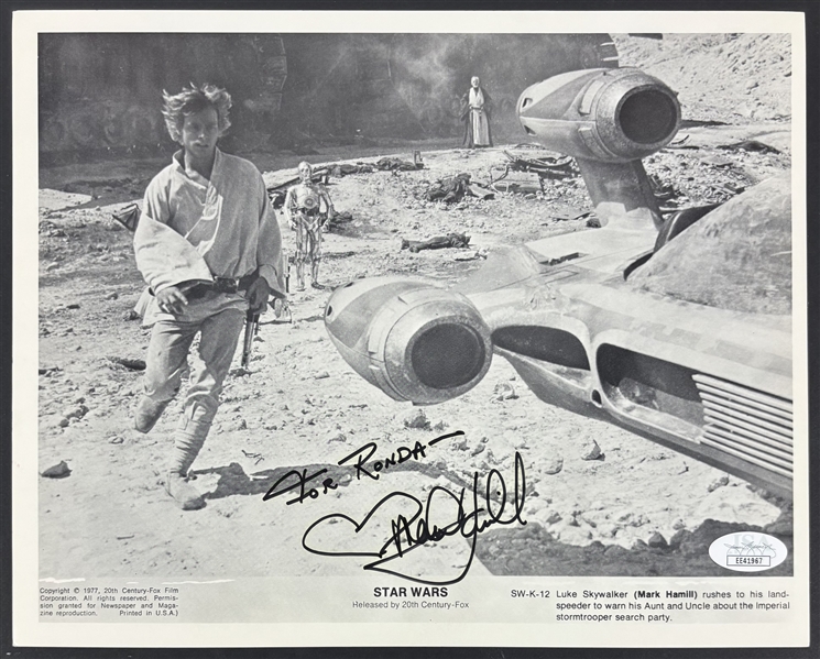 Mark Hamill Signed 8" x 10" Star Wars Promotional 20th Century Fox Photo (JSA)