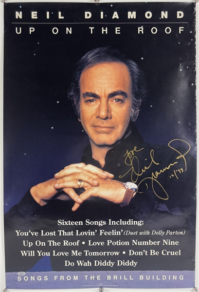 Neil Diamond Signed "Up on the Roof" Promotional Poster (PSA/DNA)