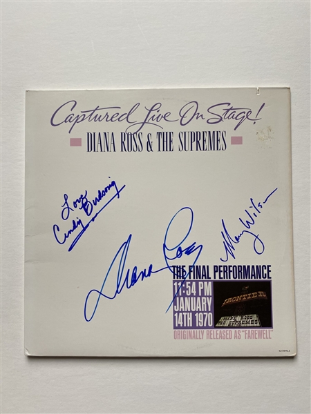 The Supremes Group Signed "Live on Stage" Album Cover (3 Sigs)(JSA)(Ulrich Collection)