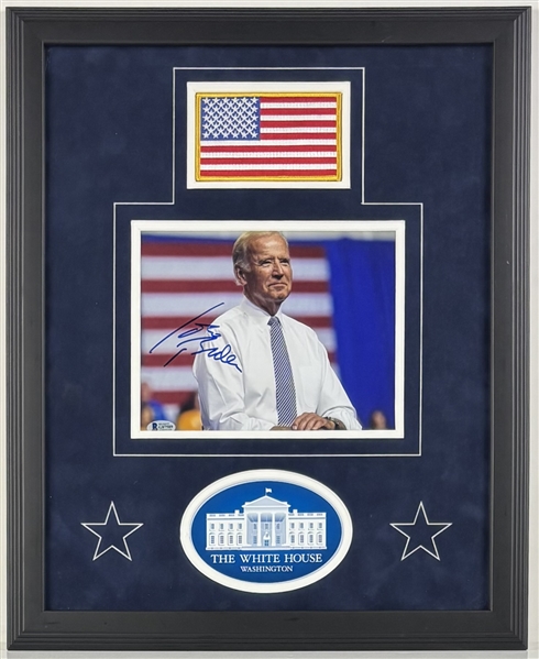 President Joe Biden Signed Photo in Framed Display (Beckett/BAS)