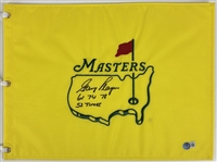 Gary Player Signed & Inscribed Masters Pin Flag (Beckett/BAS)