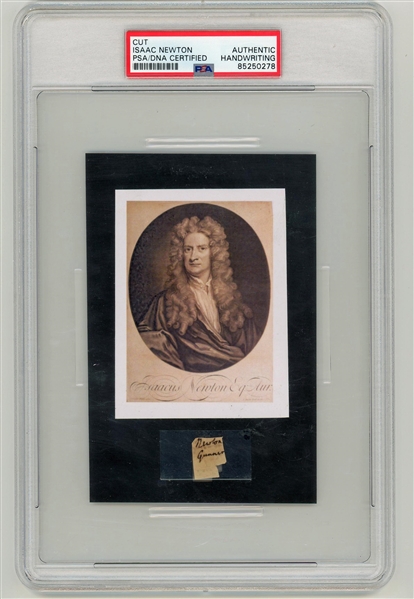 Sir Isaac Newton Authentic Signed Document Segment (PSA/DNA Encapsulated)