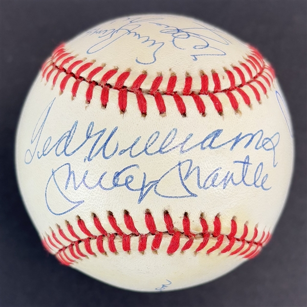 500 HR Club Multi-Signed ONL Baseball w/ Mantle, Williams, & More! (13 Sigs)(JSA LOA)