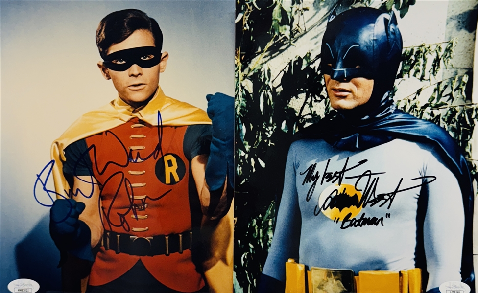 BATMAN:  Lot of 2 Signed Photos from Adam West and Burt Ward (JSA)