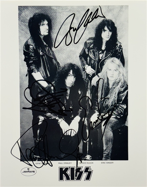  KISS Group Signed Promo Photo (JSA)