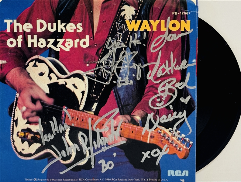 Dukes of Hazzard Cast Signed 45 Cover (3/Sigs) (JSA)