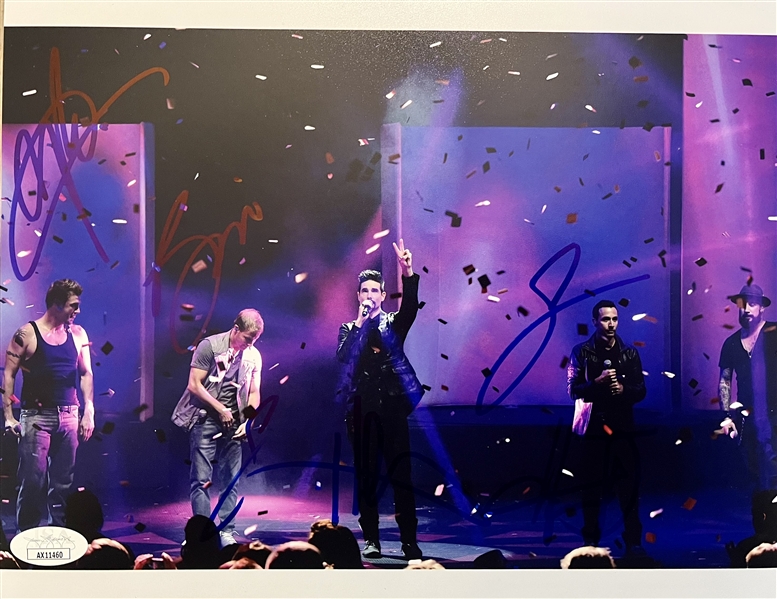 The Backstreet Boys Group Signed 8" x 10" Color Photo (5 Signatures)(JSA)