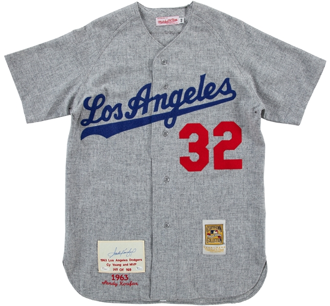 Sandy Koufax Signed LA Dodgers Mitchell & Ness Cooperstown Collection Grey Flannel Jersey LE # 149 of 169 (JSA & Beckett/BAS)