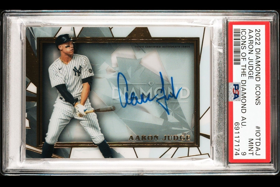 Aaron Judge signed 2022 Topps Icons of the Diamond card 10TDAJ # 10 of 25 - (PSA/DNA)