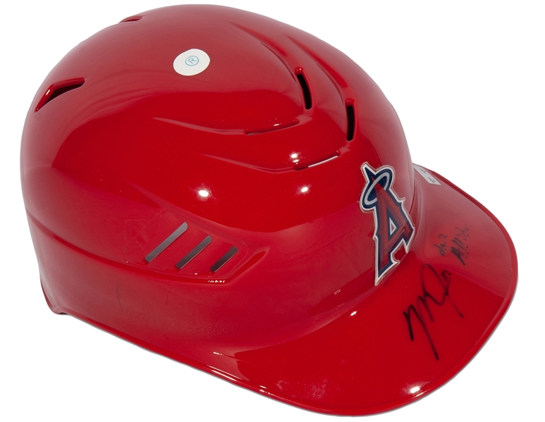 Mike Trout Signed Rookie Year Full Size LA Angels Baseball Batting Helmet Inscribed "2012 All Star" (MLB Authentic)