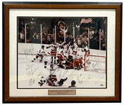 Miracle on Ice 1980 USA Olympic Hockey Gold Medal Winning Team (20 signatures) Framed 16" x 20" Photo (Steiner LOA)