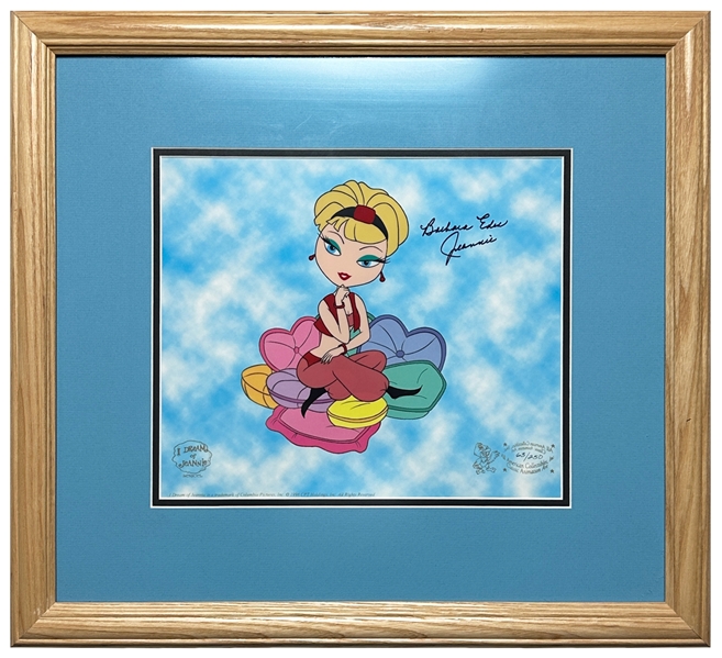 Barbara Eden Signed & Inscribed "I Dream of Jeannie" Framed Animation Cel Titled “Pillow Talk" LE # 63 of 250 (JSA)