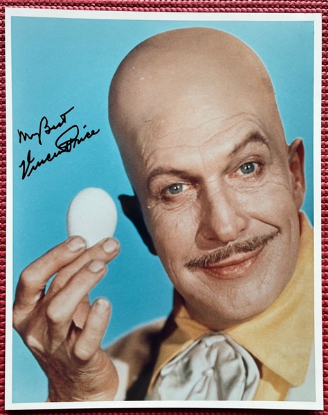 Vincent Price Signed 8" x 10" Photo as Egghead (Beckett/BAS)