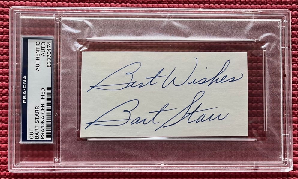 Bart Starr Signed Cut (PSA/DNA Encapsulated)