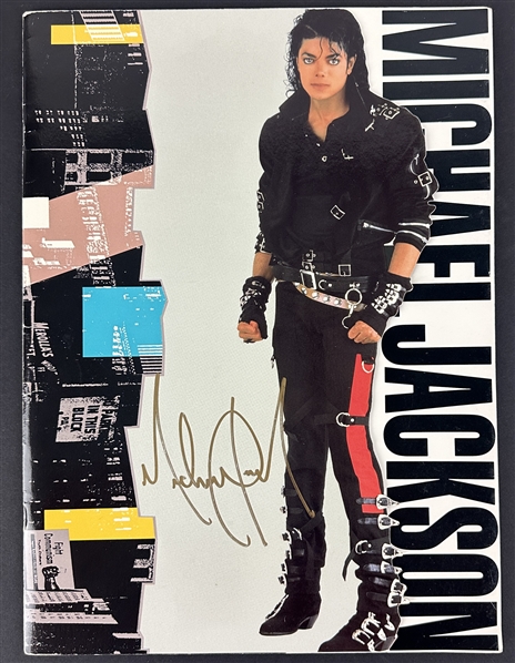 Michael Jackson Rare & Desirable Signed 1988 "Bad" World Tour Program (Epperson/REAL LOA)