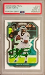 2020 Panini Prizm #343 Jalen Hurts Signed w/ Mint 9 & Gem Mint 10 Grades!  (PSA Encapsulated)