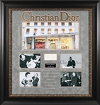 Christian Dior Signed & Framed 2" x 4 Cut Signature (Beckett/BAS)