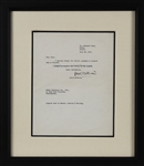 Lord of the Rings: J.R.R. Tolkien RARE Typed Signed Letter in Framed Display (Beckett/BAS LOA)