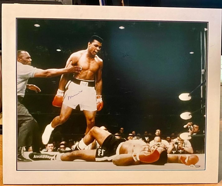 Muhammad Ali Signed Over-Sized "Over Liston" Matted 26" x 36" Photograph (Steiner, Online Authentics & TPA Guaranteed)