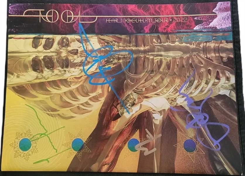 TOOL Group Signed 2022 Fear Inoculum Tour Program w/ All Four Members! (Third Party Guaranteed)