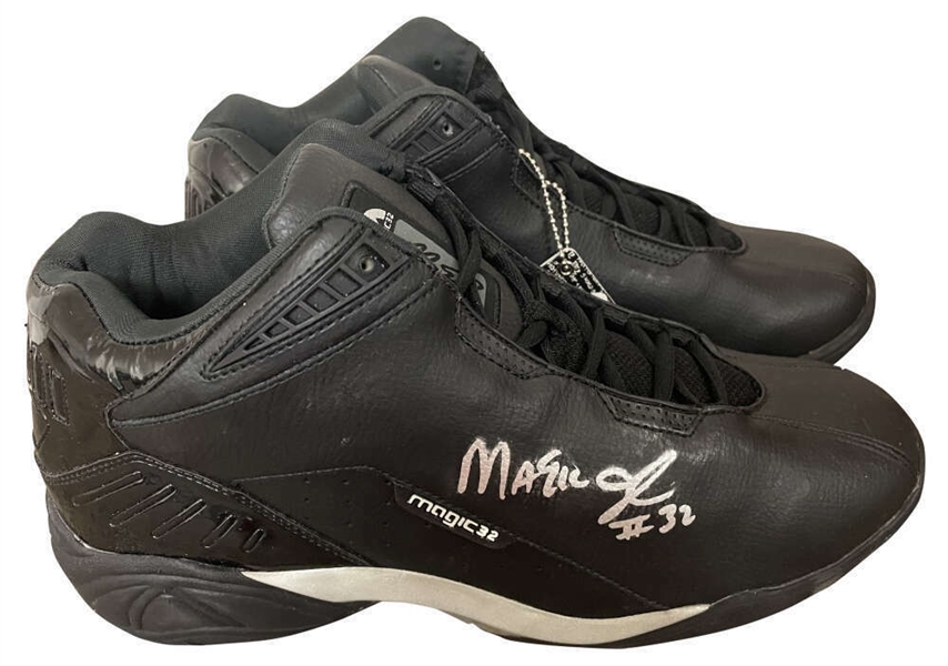 Magic Johnson Signed Magic 32 Basketball Sneakers (JSA LOA)