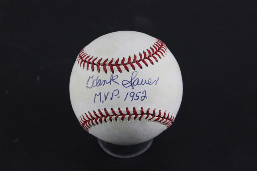 Hank Sauer "M.V.P. 1952" Signed ONL Baseball (Beckett/BAS)