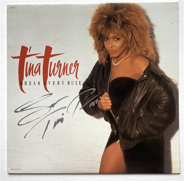 Tina Turner In-Person Signed “Break Every Rule” Album Record (JSA Authentication)(Ulrich Collection)