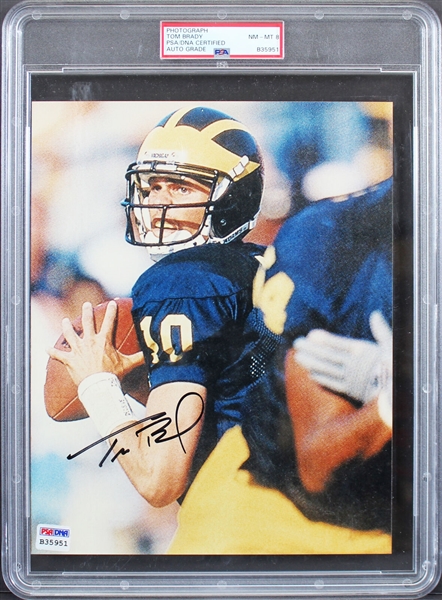 Tom Brady Signed Michigan Wolverines 8" x 10" Photo with Rookie Era Autograph (PSA/DNA)