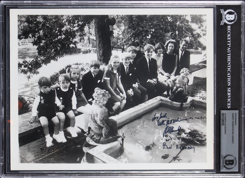 Robert Kennedy & Ethel Kennedy Signed 8" x 10" Black & White Photo (Beckett/BAS Encapsulated)