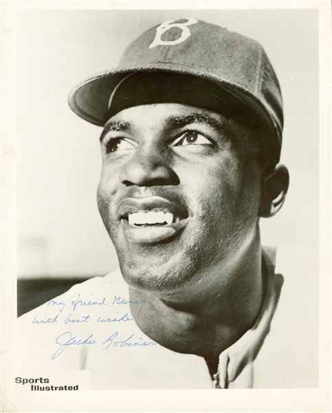 Jackie Robinson Superb Signed & Inscribed Sports Illustrated 8" x 10" B&W Promo Photo (JSA LOA)