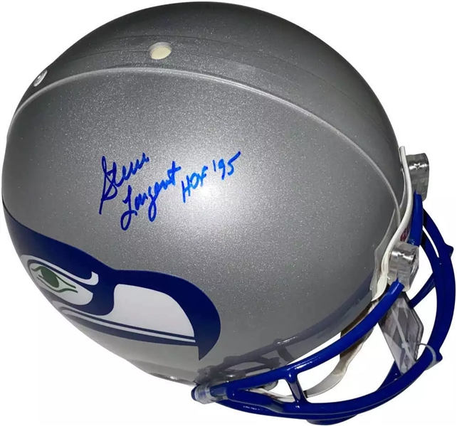 Steve Largent Signed Full Size PROLINE Seattle Seahawks Helmet w/ HOF Inscription! (JSA)