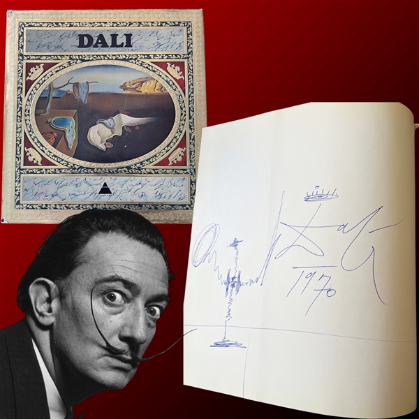 Salvador Dali Signed "Dali" Hardcover Book with Sketches (Third Party Guaranteed)