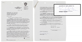 Michael Keaton Incredible Signed Warner Bros. Development Agreement for “Batman” (1988)(Beckett/BAS LOA)